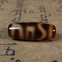 Yellow teeth breath Dzi beads natural agate child necklace clavicle chain pendant bracelet separated Buddha beads accessories 11*28mm