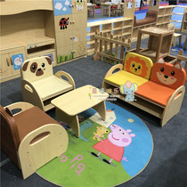Kindergarten early education center small sofa back seat animal family cartoon shape soft bag leisure chair