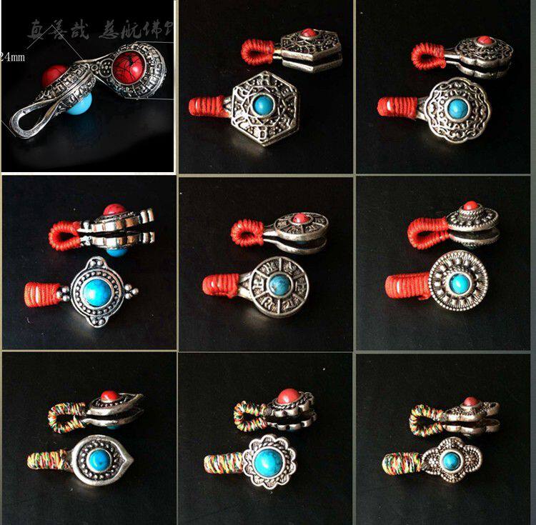 Traditional style brass plated with silver inlaid color Everest with accessories clip DIY ornament hand bead string clip small accessories