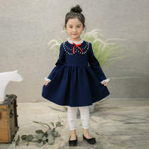 2018 Spring autumn new girls long sleeve one-piece dress in girl girls dress Korean version of childrens clothing danso special cabinet