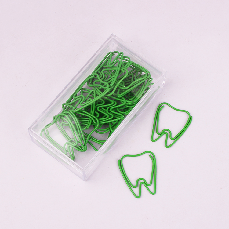 Teeth cartoon paper clipster cartoon back tattooed needle shapered paper clips Alien pins