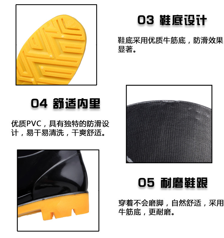 Mưa khởi động của nam giới cao ống giày nước non-slip chịu mài mòn ba khởi động không thấm nước mùa thu và mùa đông ấm giày không thấm nước câu cá giày cao su ủng đi mưa