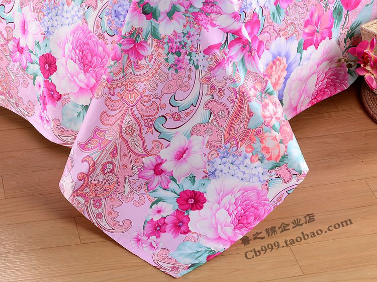 Ga bằng cotton in denim một mảnh 100% cotton dày ba mảnh sinh viên độc thân giường đôi 1.5m1.8m - Khăn trải giường ga trải giường thắng lợi