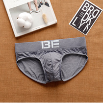Mens triangular underwear chinlon ice silk briefs antibacterial low waist sexy plastic body perspiration comfort BE3-M268
