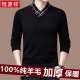 Hengyuanxiang 100% Pure Wool Sweater Men's Winter Plush Thickened Warm Cashmere Knitted Bottom Sweater Men's Sweater