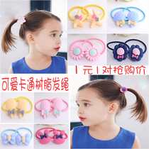 Cartoon children Girl hair accessories little girl hair rope baby rubber band Hairband Princess headdress Korean version of a pair