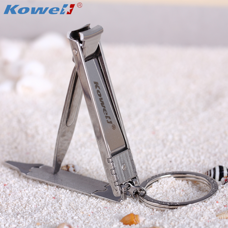 Kowell/可威尔原装进口不锈钢带钥匙圈便携超薄指甲刀 指甲剪 钳