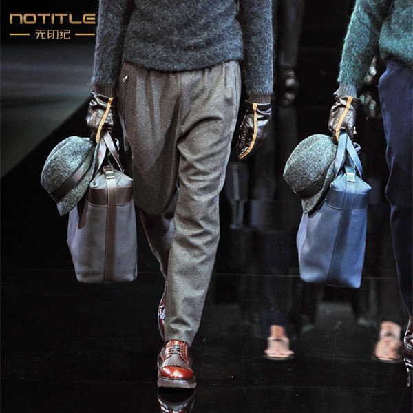 Men's casual pants winter loose high-end show Australian wool thick coding Harlen pants small feet whiskers