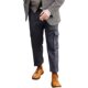 Men's European and American workwear style simple large pocket straight rolled hem wool casual pants woolen loose men's pants trendy ins