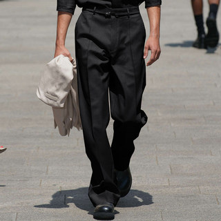 Paris Fashion Show New Handmade Light Luxury Cheanfit Casual Blended Loose Naples Trousers for Men
