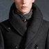 Áo khoác len nam Paris thể hiện phong cách quân đội đôi hàng cá tính trẻ trung áo khoác len dáng dài - Áo len