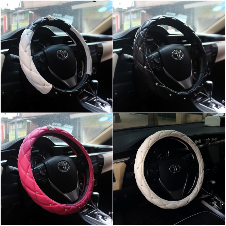 Automotive Interior Goods Upscale Steering Wheel Set Crystal Crown Insert Drilling for the Steering Wheel Inserts of the Four Seasons