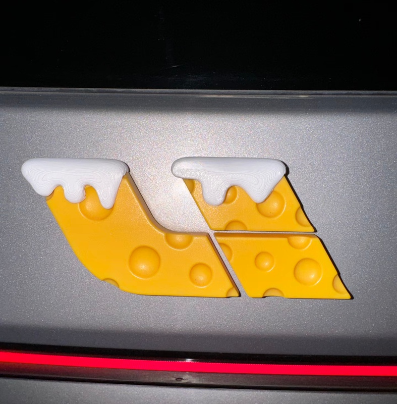 Original Ideal L6789 Cheese Car Logo Creative Car Sticker Decoration Modification I6I8 Cheese Car Logo Snow Cover