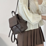 Маленький ретро коричневый рюкзак, весенняя сумка через плечо, летняя сумка на одно плечо