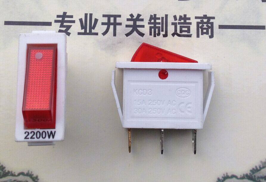 KCD3 single-switch high-power electric pot electric frying pan switch 15A 30A bronze foot plus silver contact point 2200w