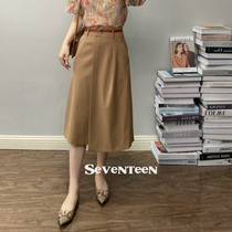 Ultra-temperament half-body dress spring Summer BI into a minimalist atmosphere 100 hitchhiking half-body dress with a thin irregular skirt