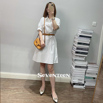 Gentle first love fairy dress 2022 new one-piece dress French style retro embroidered with lean temperament over knee tea hysteria