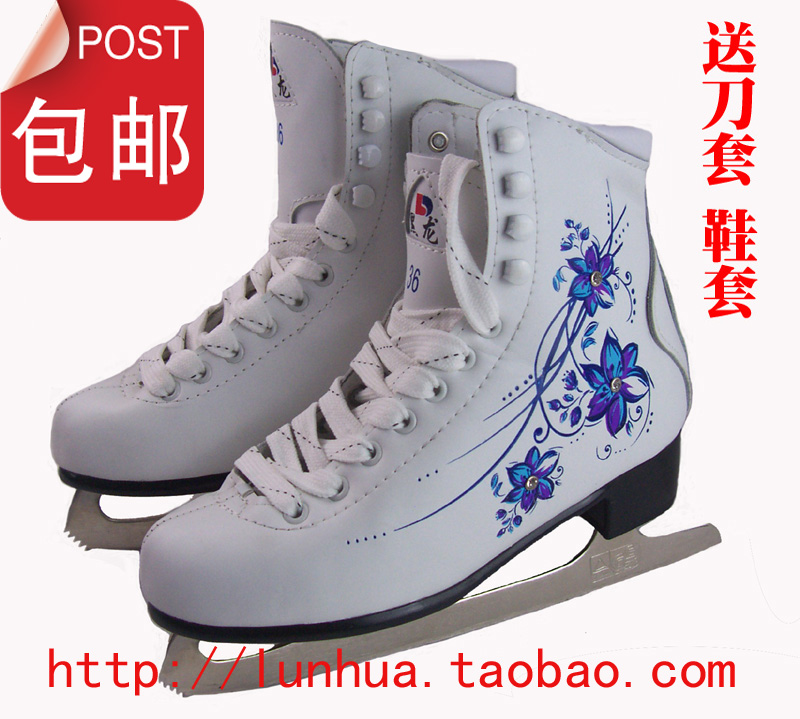 New Products Black Dragon Ice Knife Shoes Children Ice-Knife Shoes Genuine Leather Figure Ice Skate Shoes Adult Skating Shoes 