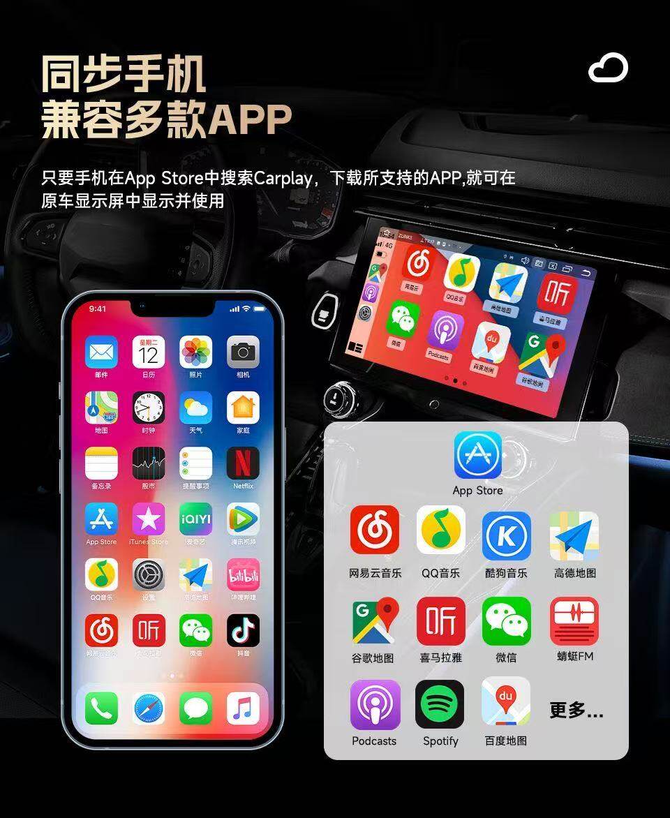 Cross-border 2-in-1 wireless carplay box, wired to wireless car smart converter suitable for Volkswagen vehicles