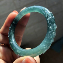 Yong Dexiang bracelet jade bracelet female custom cherry blossom natural Jade A goods Jade rough jade piece material live broadcast