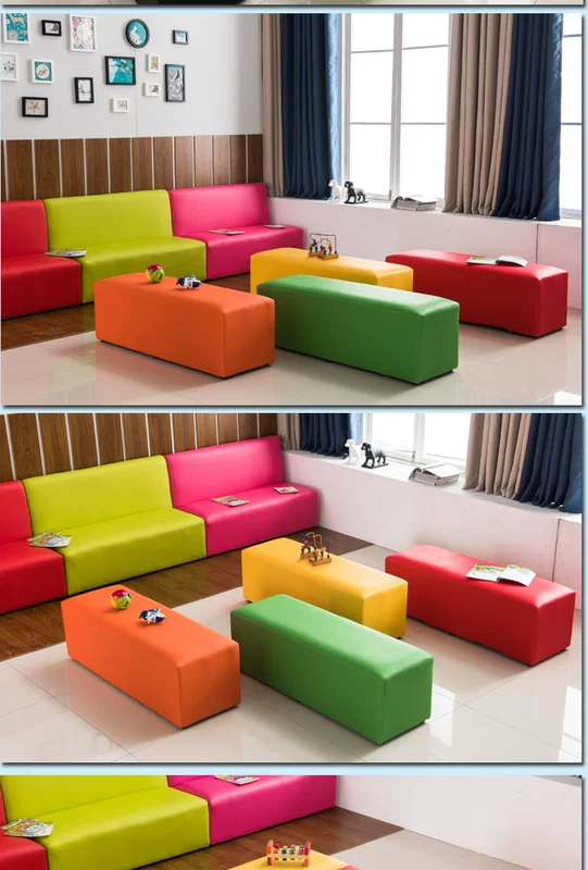 Mẫu giáo Trung tâm mua sắm phần mềm sofa Early Learning Centre ghế đá công viên vui chơi giải trí bọc ghế ghế trẻ em hàng rào dài - Ghế sô pha
