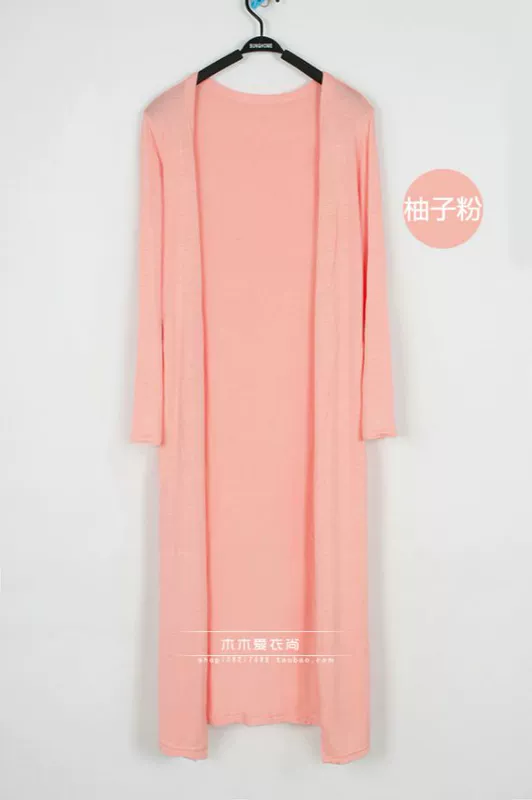 Mùa xuân và hè mới phiên bản Hàn Quốc của áo khoác dài tay mỏng modal cardigan nữ khăn choàng chống nắng quần áo điều hòa không khí áo sơ mi cỡ lớn áo len cổ lọ form rộng