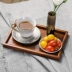 Khay gỗ hình chữ nhật Đĩa gỗ gia đình kiểu Nhật Bản đĩa cuối cùng đĩa ăn đĩa khay trà cổ điển khay trà tách trà khay đựng nước - Tấm