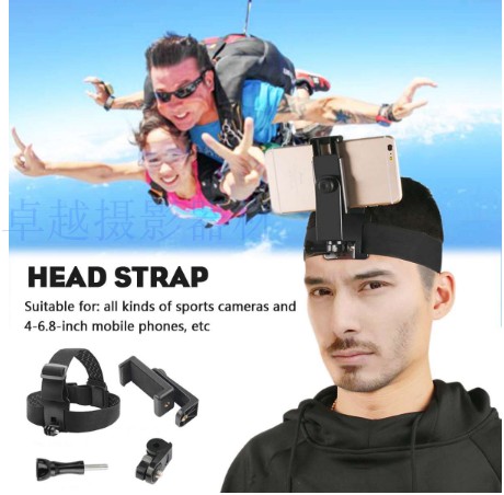 Head-mounted mobile phone shooting bracket recording first viewing angle shooting equipment applies Huawei vivo apple OPPO