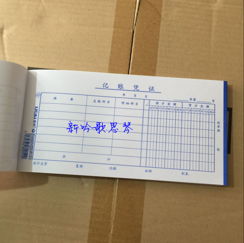 Financial accounting voucher Accounting Finance Private 21x10 5cm 70 gr Double adhesive paper