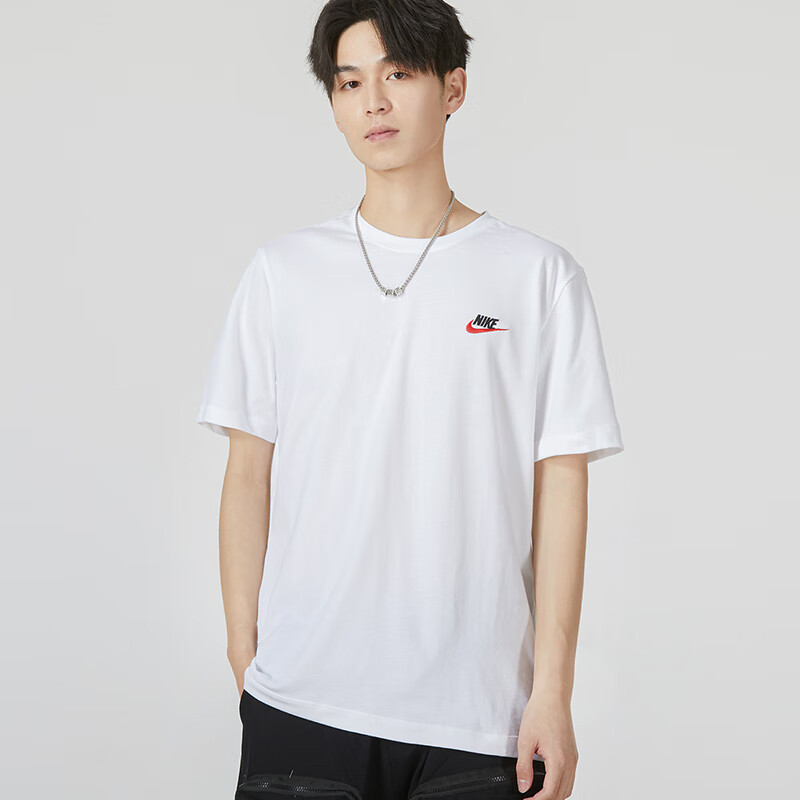 Nike Genuine Short-Sleeved Cotton T-Shirt Men's Summer Training Sweat-Absorbent Top Fitness Sports Unisex Couple T-Shirt