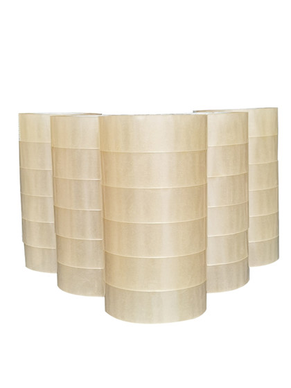 透明米黄封箱胶带加厚4.5cm/6cm快递打包封箱带强力大号包装胶带