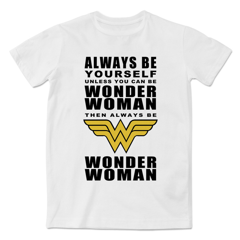 Be Your Own Wonder Woman with This Fashionable Printed Short-Sleeve T-Shirt Be Your Own Wonder Woman with This Fashionable Printed Short-Sleeve T-Shirt