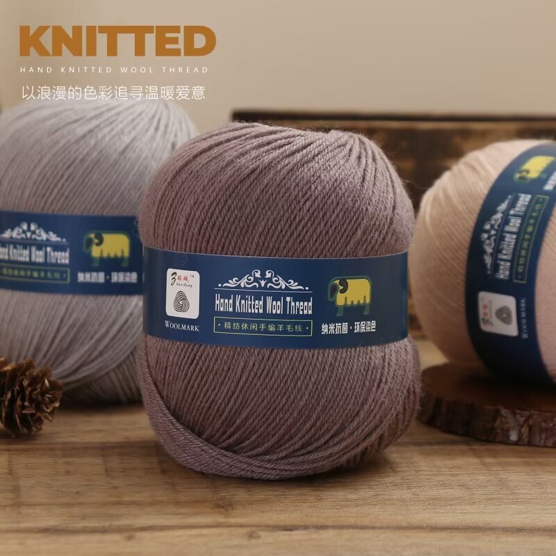 Medium Thick Hand-Knitted Pure Wool Thread 212 Model 50g Medium-Fine Hand-Knitted Wool Thread Pure Lamb Wool First-Cut Wool Thread