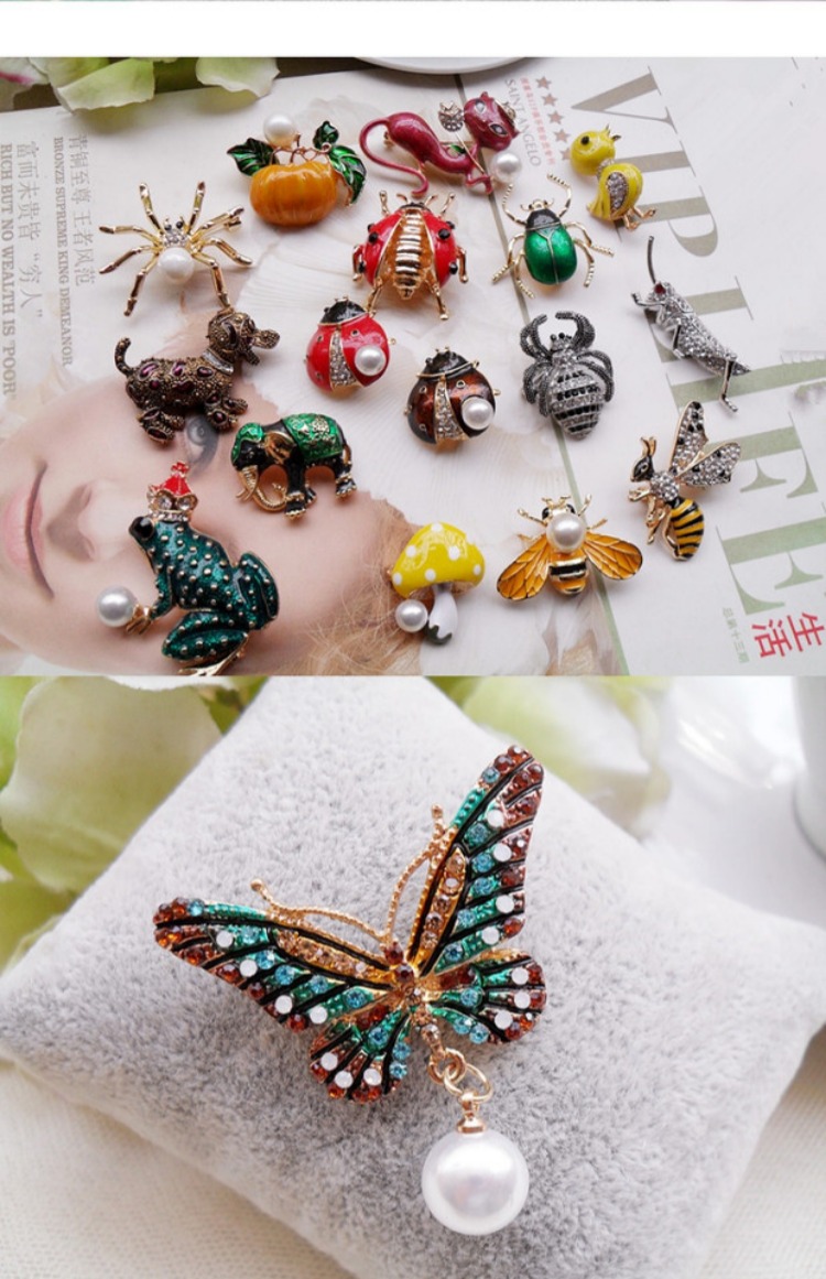 Dễ thương côn trùng ong nhỏ trâm cài pin nữ thời trang áo len phụ kiện áo len Nhật Bản và Hàn Quốc đơn giản huy hiệu cài áo dễ thương
