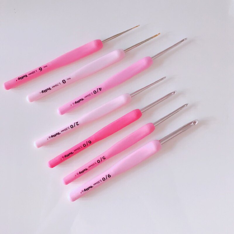 Japan Hiroshima Aitmo powder handle series rose TER thickness crochet tool full set