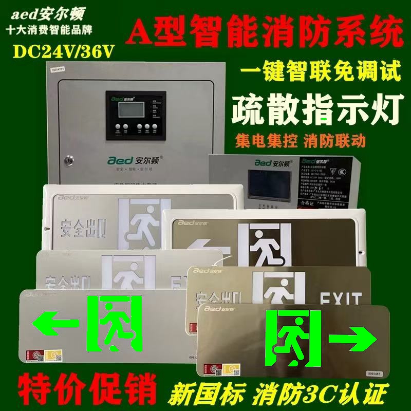 Anerton Type a Intelligent Fire Emergency Evacuation Indicator Low Voltage Dc36V Centralized Centralized Control Safety Exit Lighting