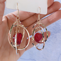 Ear Hook Atmosphere Design Sense Circle Ring Earrings Fashion Exaggerated Personality Korea Temperament Net Red Ear Pendant