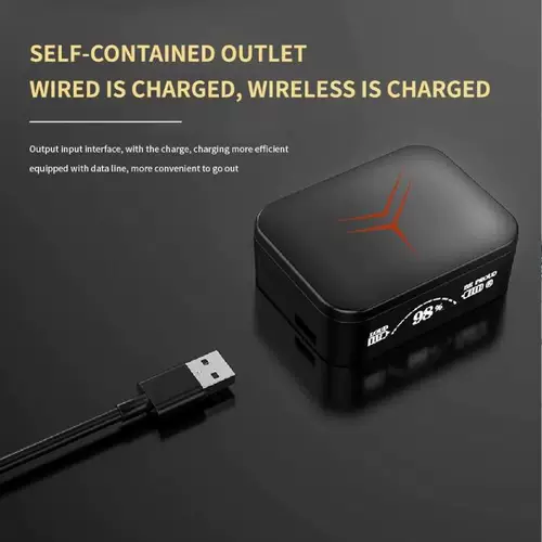 Беспроводная Bluetooth-гарнитура M88 TWS с зарядным устройством на 3 кабеля