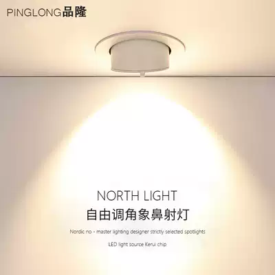 Pinlong elephant nose spotlight free angle embedded spotlight living room ceiling light anti-glare COB wall washer light