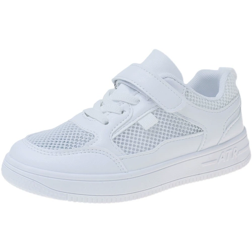 Детская дышащая белая обувь для мальчиков, белые кроссовки для раннего возраста