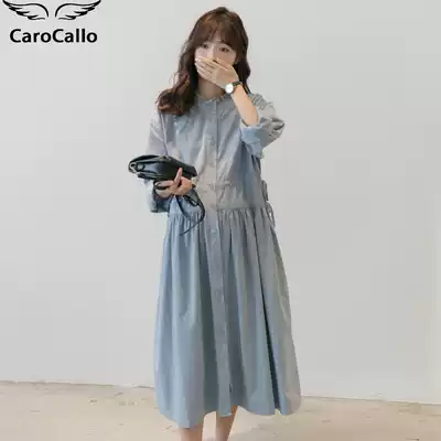 Maternity clothes Spring and autumn dresses Autumn trendy mom hot mom fashion loose maternity skirts Autumn skirts can breastfeed