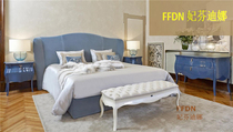 FFDN Fendina Leather Bed Fabric Bed Italian Bed Italian Light Luxury Bed Villa Furniture High-end Customization