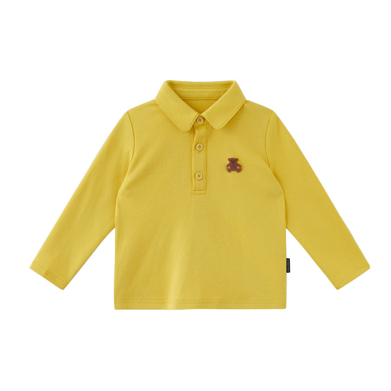 Chen Chen Ma children's clothing children's spring handsome baby bear POLO shirt wild boy lapel base long-sleeved T-shirt