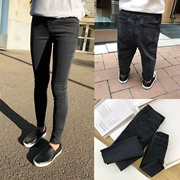 Quần áo trẻ em Chen Chen Ma Quần áo mùa thu và mùa đông cho bé là quần lửng ống đứng, quần jeans ống rộng cho mẹ và con