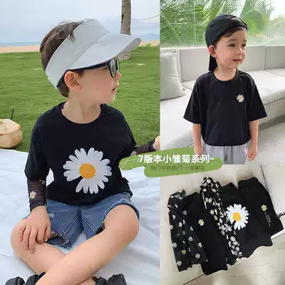 Chenchen mother boy's clothing small Daisy shorts children's short sleeve shirt summer mother-child Clothing T-shirt foreign style mosquito