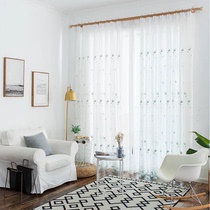 Dandelion peacock flower window yarns set to make American Mediterranean printed white window yarn blinds with fine embroideries