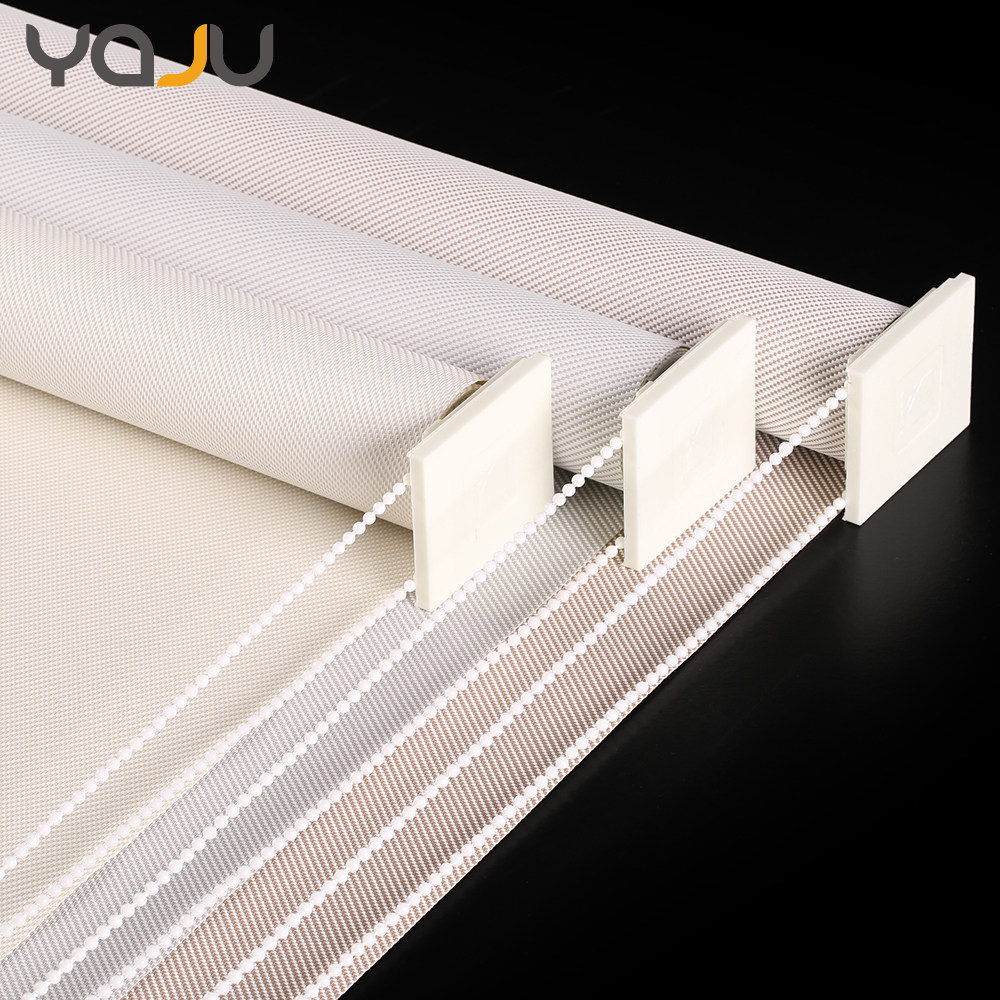 New thickened high-grade sun fabric roller blinds Pull beads lift sunshade sunscreen transparent and transparent view office curtains