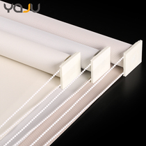 New thickened high-grade sunshine fabric rolling curtain curtain bead lifting sunshade sunscreen light transparent office curtain
