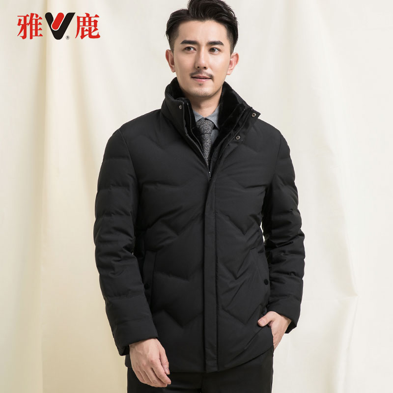 yaloo/雅鹿2019冬新款羽绒服男 短款休闲商务加厚抗寒保暖外套潮