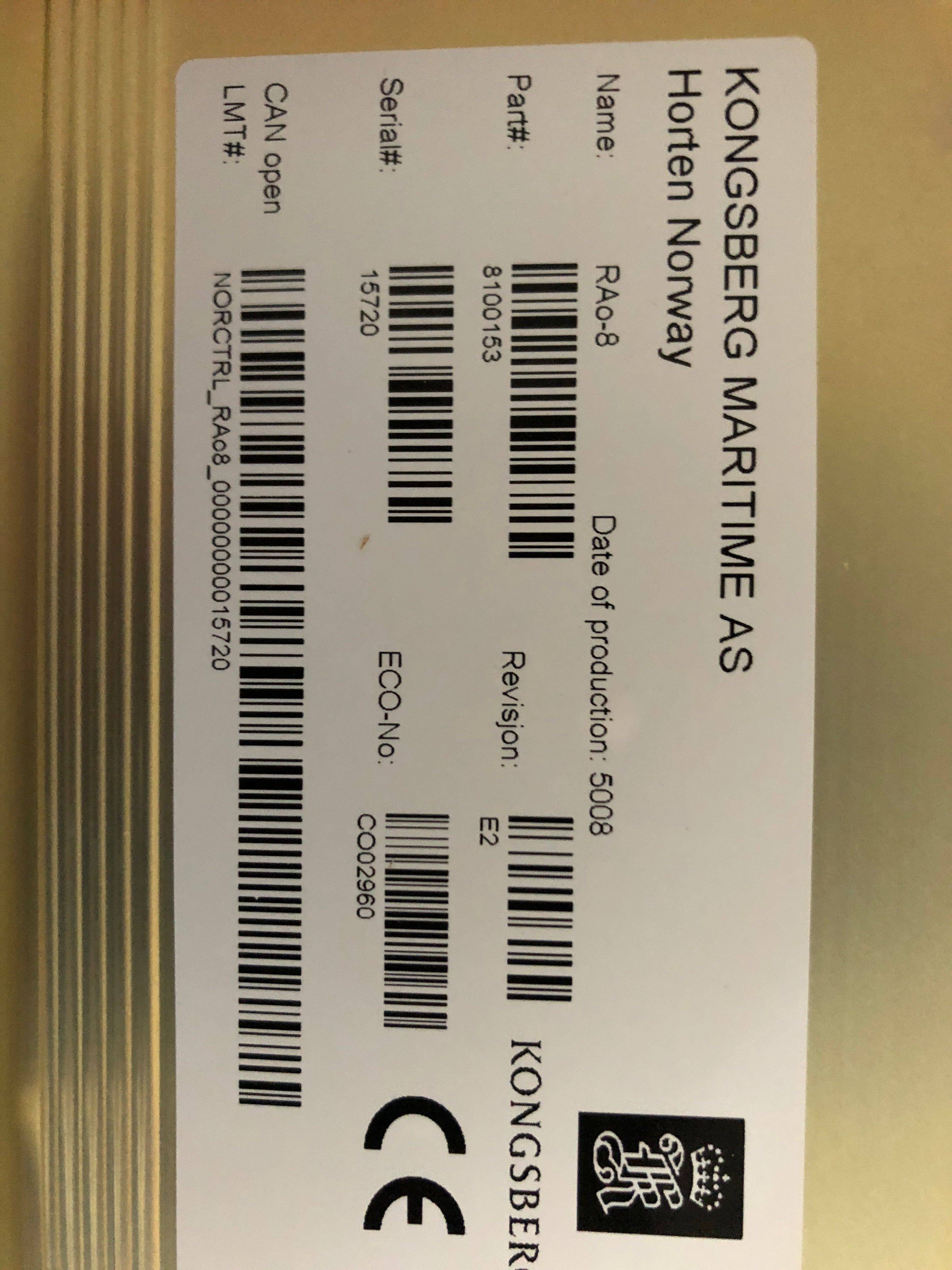 Kangsberg RAO-8 output module new spot price negotiation